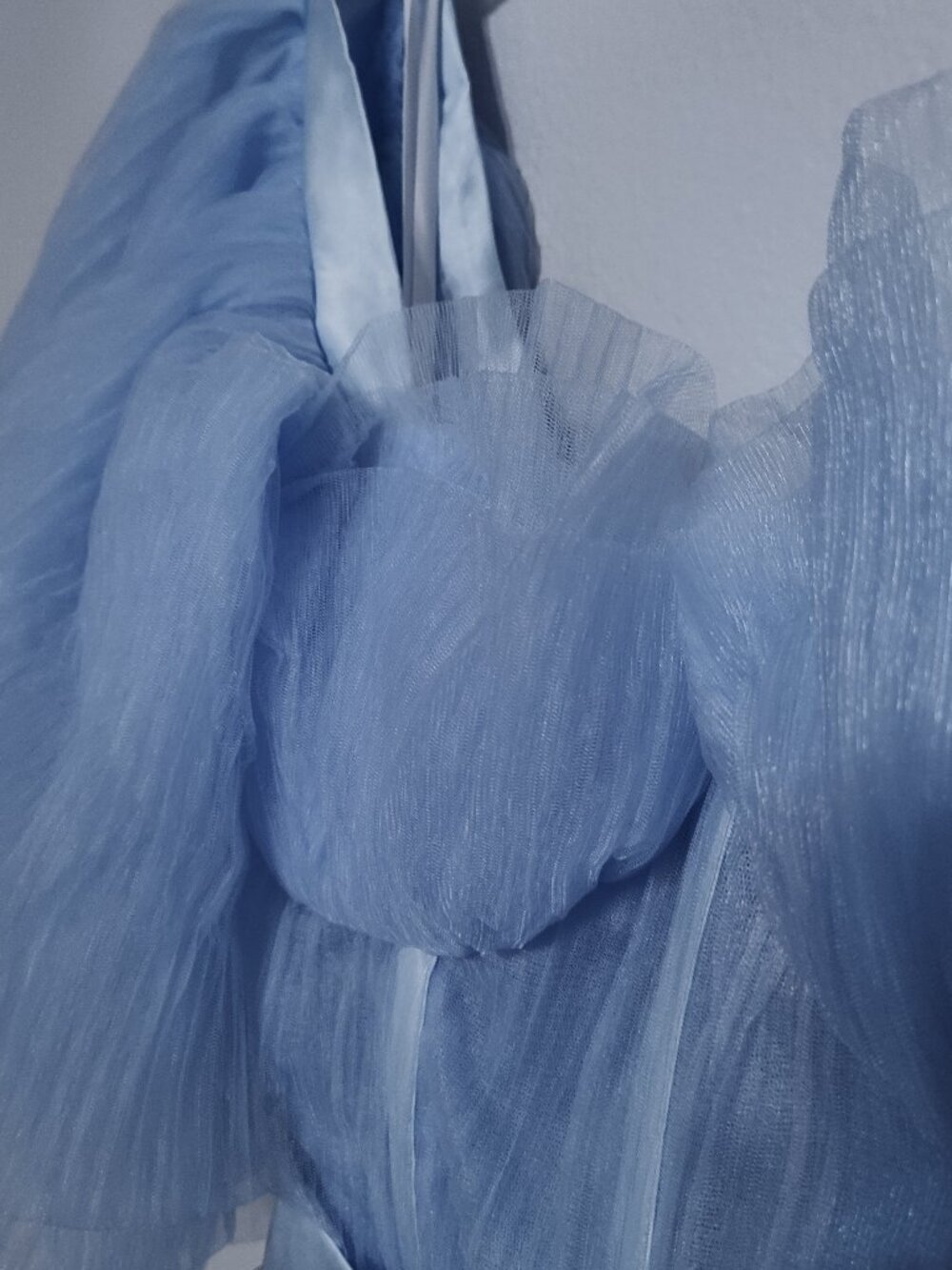 Ethereal Light Blue Tulle Gown Size S. - Picture 8 of 13